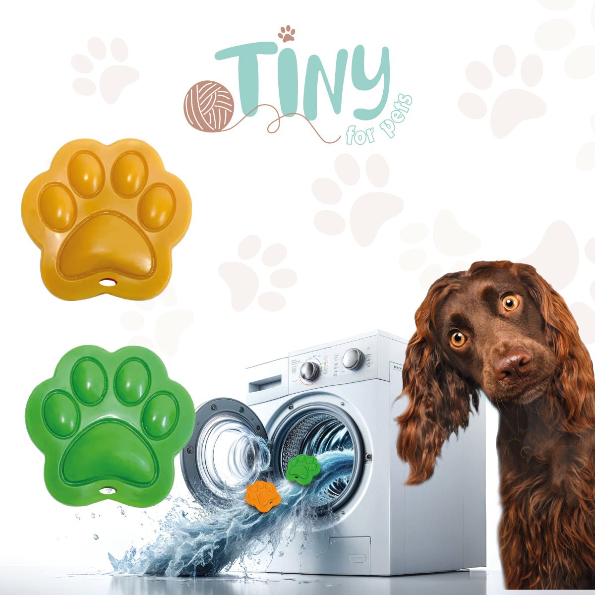 Cat, Dog Hair & Lint Remover for Washer & Dryer - Tiny For Pets