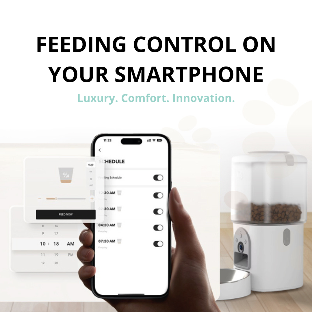 3 in 1 Automatic Cat Feeder and Water Fountain - with Camera - Tiny For Pets