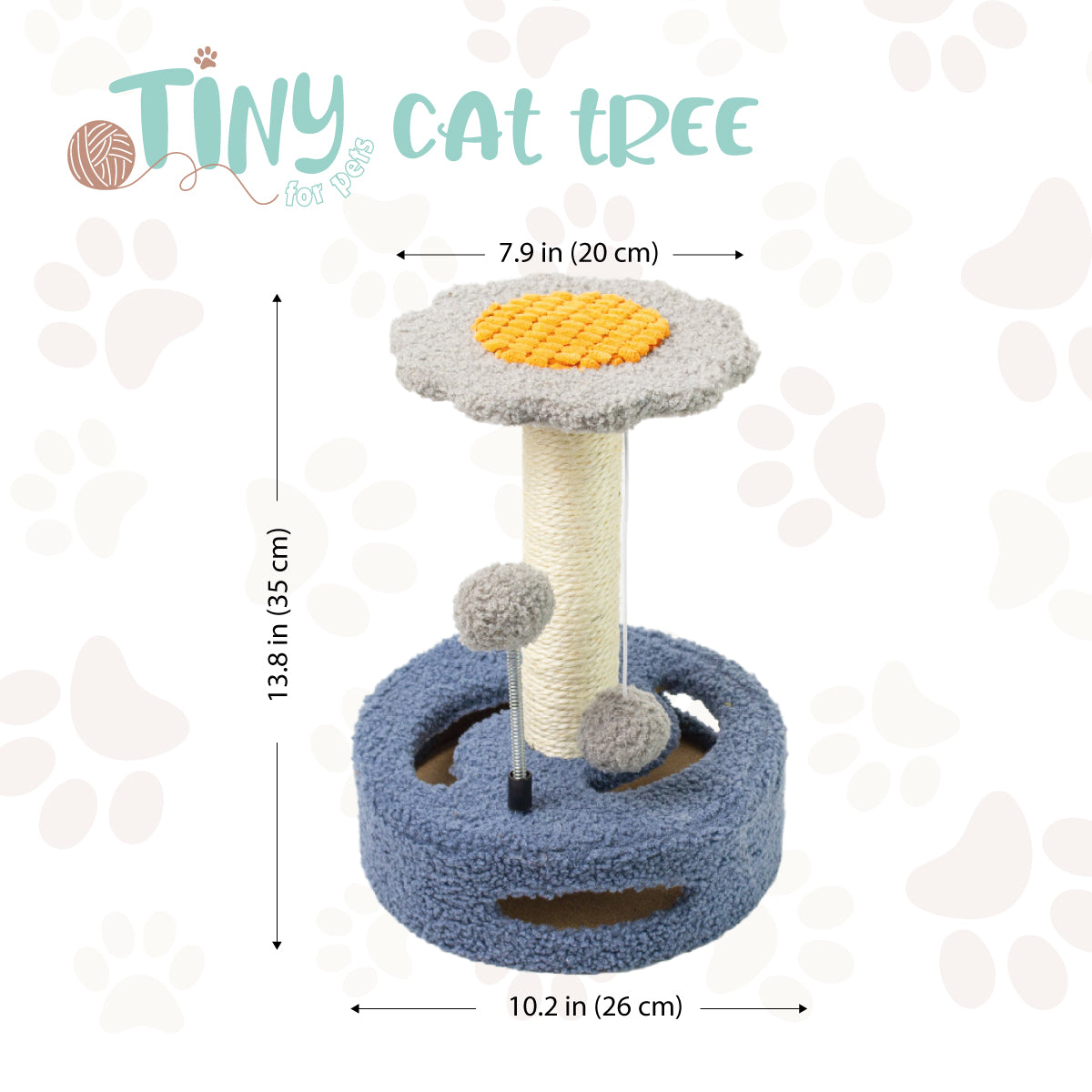 Flower Shaped Cat Tree with Sisal Post -  TINY for Pets