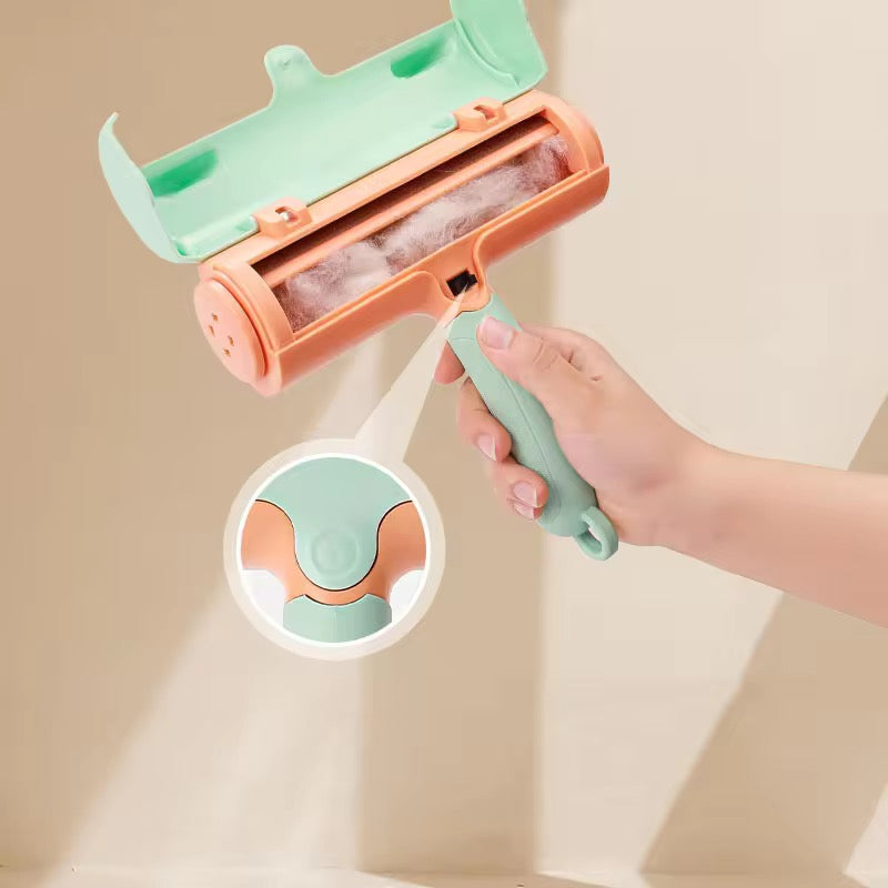 Reusable Pet Hair Remover Roller – No Adhesive, Self-Cleaning, Multi-Surface for Couch, Bed & Car