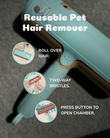 Reusable Pet Hair Remover Roller – No Adhesive, Self-Cleaning, Multi-Surface for Couch, Bed & Car