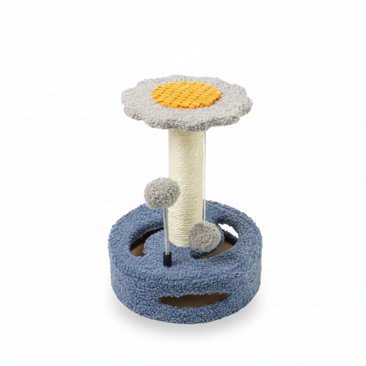 Clearance – Last Chance | Flower Cat Tree & Tower 13.8″ – Compact Sisal Scratching Post for Kittens & Small Cats